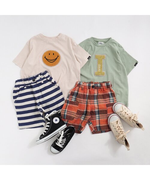 BREEZE（ブリーズ）の「FO SMILE Tシャツ（Tシャツ/カットソー・キッズ・ネイビー/サックスブルー/ピンク/オフホワイト/キャメル/ミント/チャコール・130/110/140/80/120/90/100）」の16枚目の写真