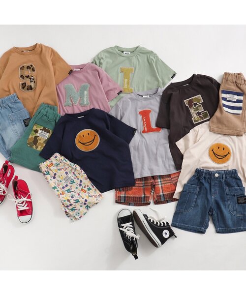 BREEZE（ブリーズ）の「FO SMILE Tシャツ（Tシャツ/カットソー・キッズ・ネイビー/サックスブルー/ピンク/オフホワイト/キャメル/ミント/チャコール・130/110/140/80/120/90/100）」の17枚目の写真