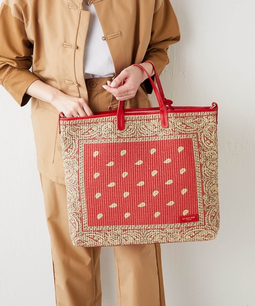 MY BEST BAG(マイベストバッグ)】ペイズリー柄トートバッグ MY BEST BAG(マイベストバッグ)】ペイズリー柄トートバッグ