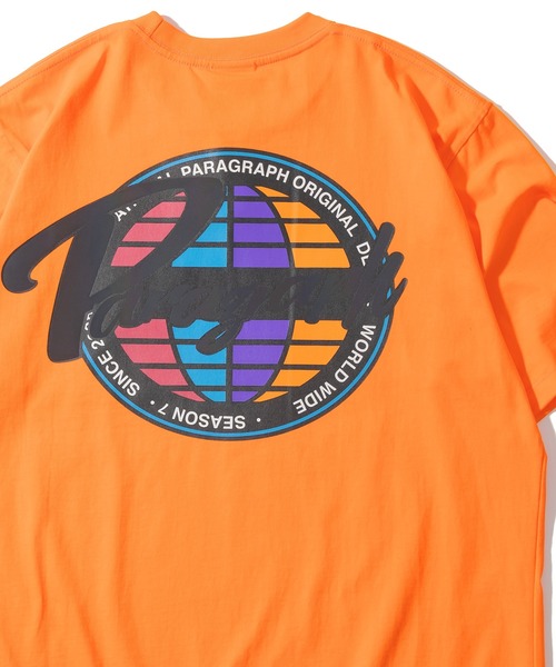 Paragraph（パラグラフ）の「【PARAGRAPH／パラグラフ】カラーアースグラデーションロゴTシャツ/バックプリント/ビッグシルエット（Tシャツ/カットソー・メンズ・パープル/グリーン/アッシュグレー/オレンジ/チャコールグレー/イエロー・FREE）」の6枚目の写真