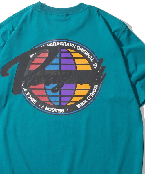 Paragraph（パラグラフ）の「【PARAGRAPH／パラグラフ】カラーアースグラデーションロゴTシャツ/バックプリント/ビッグシルエット（Tシャツ/カットソー・メンズ・パープル/グリーン/アッシュグレー/オレンジ/チャコールグレー/イエロー・FREE）」の3枚目の写真