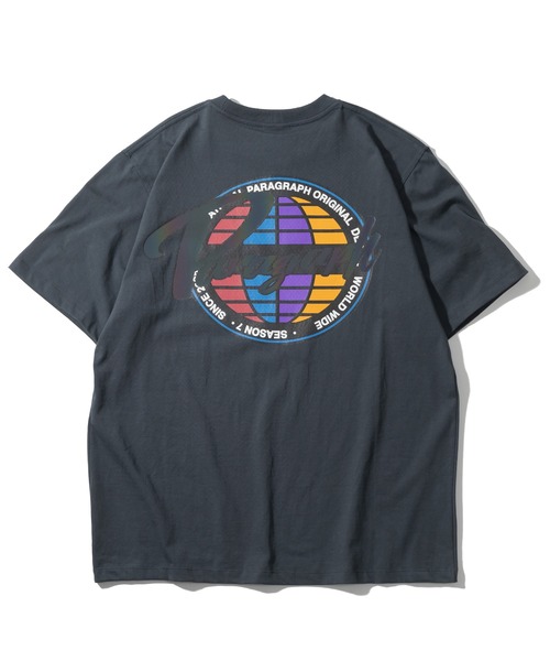 Paragraph（パラグラフ）の「【PARAGRAPH／パラグラフ】カラーアースグラデーションロゴTシャツ/バックプリント/ビッグシルエット（Tシャツ/カットソー・メンズ・パープル/グリーン/アッシュグレー/オレンジ/チャコールグレー/イエロー・FREE）」の8枚目の写真