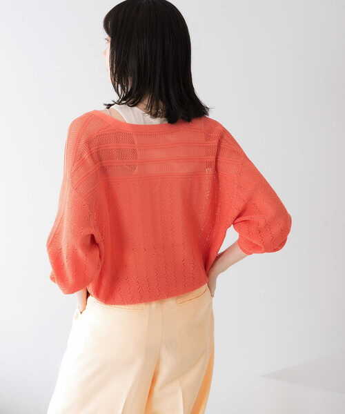 KBF（ケイビーエフ）の「透かし編みニットカーディガン（ニット/セーター・レディース・ライトベージュ/ブルー系その他/ピンク系その他・ONE）」の13枚目の写真