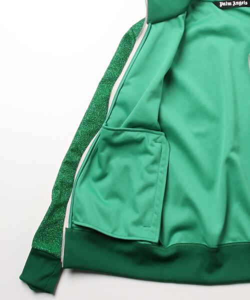 Palm Angels(パームエンジェルス)の「PalmAngels/パームエンジェルス/LUREX TRACK JACKET(ブルゾン・メンズ・グリーン・MEDIUM/X-LARGE/LARGE)」の3枚目の写真