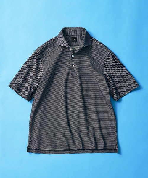 EDIFICE（エディフィス）の「"吸水速乾機能" COOLMAX ハニカム ポロシャツ（ポロシャツ・メンズ・ホワイト/ブラック/ネイビー/カーキ/ブルー系その他・SMALL/MEDIUM/LARGE/X-LARGE）」の5枚目の写真