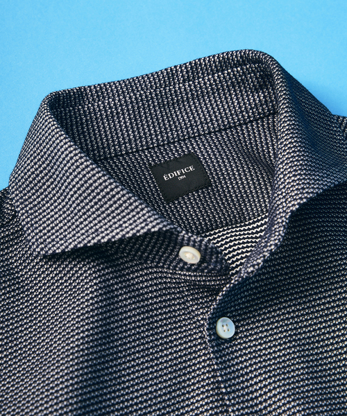 EDIFICE（エディフィス）の「"吸水速乾機能" COOLMAX ハニカム ポロシャツ（ポロシャツ・メンズ・ホワイト/ブラック/ネイビー/カーキ/ブルー系その他・SMALL/MEDIUM/LARGE/X-LARGE）」の7枚目の写真