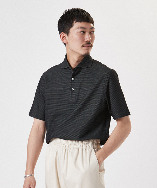 EDIFICE（エディフィス）の「"吸水速乾機能" COOLMAX ハニカム ポロシャツ（ポロシャツ・メンズ・ホワイト/ブラック/ネイビー/カーキ/ブルー系その他・SMALL/MEDIUM/LARGE/X-LARGE）」の10枚目の写真