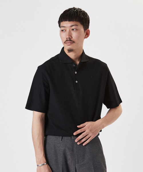 EDIFICE（エディフィス）の「"吸水速乾機能" COOLMAX ハニカム ポロシャツ（ポロシャツ・メンズ・ホワイト/ブラック/ネイビー/カーキ/ブルー系その他・SMALL/MEDIUM/LARGE/X-LARGE）」の14枚目の写真