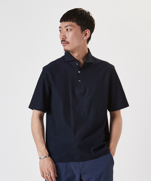 EDIFICE（エディフィス）の「"吸水速乾機能" COOLMAX ハニカム ポロシャツ（ポロシャツ・メンズ・ホワイト/ブラック/ネイビー/カーキ/ブルー系その他・SMALL/MEDIUM/LARGE/X-LARGE）」の16枚目の写真