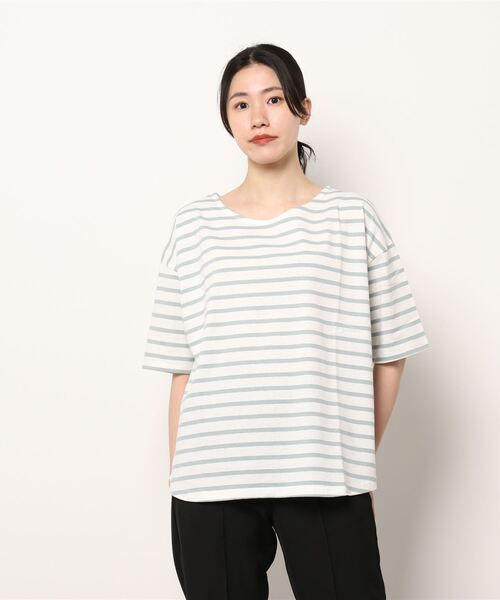 UNDERWRAPS(アンダーラップス)の「5分袖ボートネックT(M3)(Tシャツ/カットソー・レディース・ホワイト/チャコールグレー/ベージュ/ブルー/グリーン/その他1/その他2/その他3/その他4・MEDIUM/LARGE)」の8枚目の写真