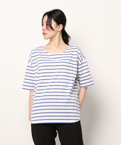 UNDERWRAPS(アンダーラップス)の「5分袖ボートネックT(M3)(Tシャツ/カットソー・レディース・ホワイト/チャコールグレー/ベージュ/ブルー/グリーン/その他1/その他2/その他3/その他4・MEDIUM/LARGE)」の9枚目の写真