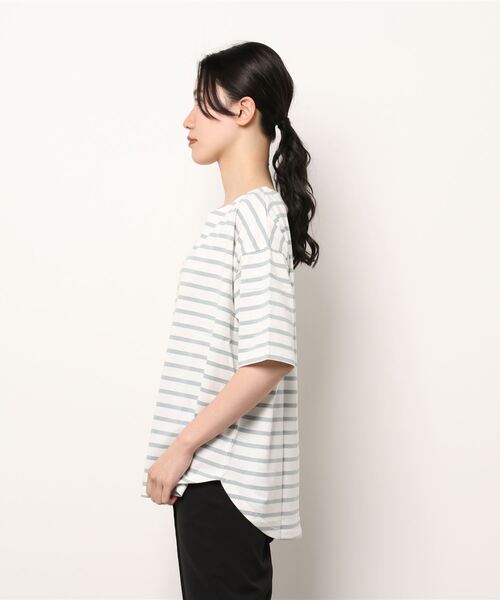 UNDERWRAPS(アンダーラップス)の「5分袖ボートネックT(M3)(Tシャツ/カットソー・レディース・ホワイト/チャコールグレー/ベージュ/ブルー/グリーン/その他1/その他2/その他3/その他4・MEDIUM/LARGE)」の11枚目の写真