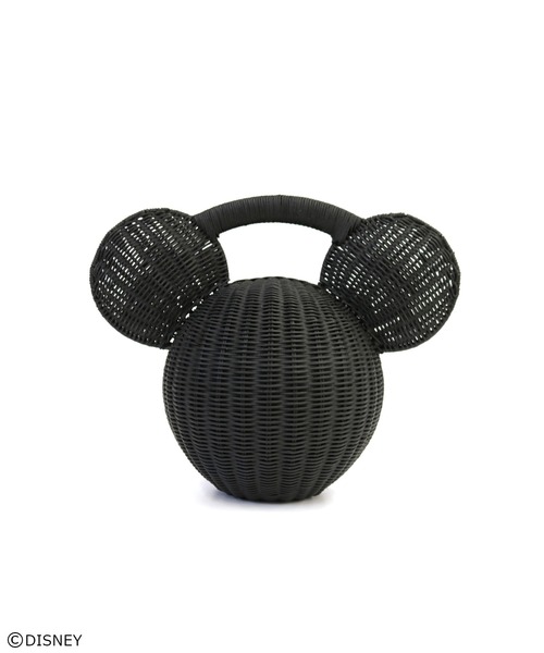 ACCOMMODE(アコモデ)の「MICKEY MOUSE Wicker bag / ミッキーマウス ウィッカーバッグ S(かごバッグ・レディース・ブラック/ベージュ・FREE)」の14枚目の写真