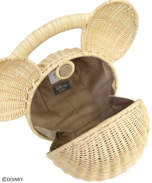 ACCOMMODE(アコモデ)の「MICKEY MOUSE Wicker bag / ミッキーマウス ウィッカーバッグ S(かごバッグ・レディース・ブラック/ベージュ・FREE)」の11枚目の写真
