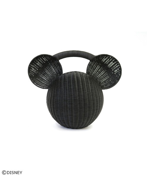 ACCOMMODE(アコモデ)の「MICKEY MOUSE Wicker bag / ミッキーマウス ウィッカーバッグ S(かごバッグ・レディース・ブラック/ベージュ・FREE)」の12枚目の写真
