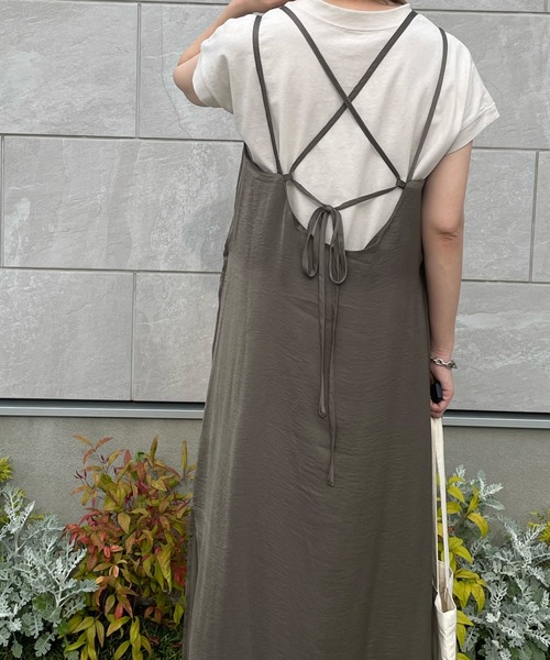 y/m by misato(イムバイミサト)の「ビンテージサテンキャミワンピース(ワンピース・レディース・ブラック/イエロー/モカ・FREE)」の7枚目の写真