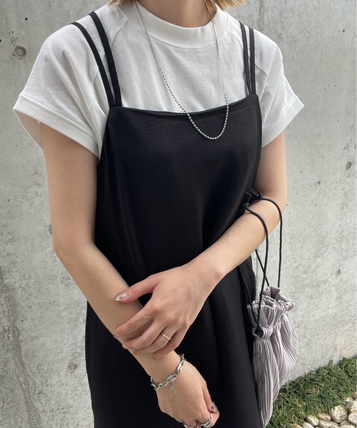 y/m by misato(イムバイミサト)の「ビンテージサテンキャミワンピース(ワンピース・レディース・ブラック/イエロー/モカ・FREE)」の9枚目の写真