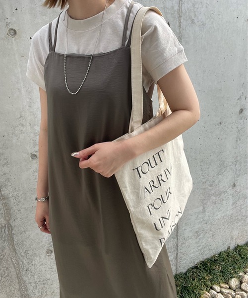 y/m by misato(イムバイミサト)の「ビンテージサテンキャミワンピース(ワンピース・レディース・ブラック/イエロー/モカ・FREE)」の13枚目の写真