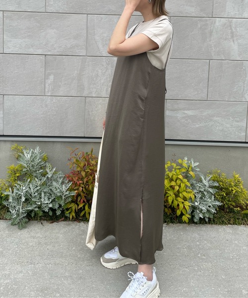 y/m by misato(イムバイミサト)の「ビンテージサテンキャミワンピース(ワンピース・レディース・ブラック/イエロー/モカ・FREE)」の14枚目の写真