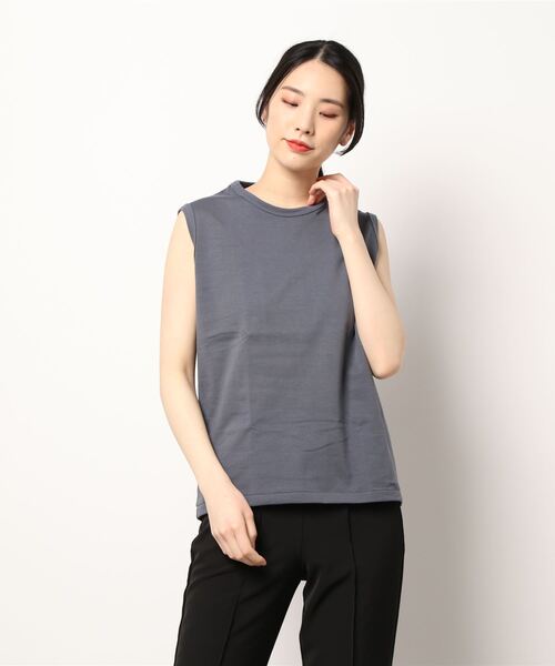 BATONER（バトナー）の「【BATONER】PACK-NOSLEEVE（PACKAGE）（タンクトップ・レディース・ブラック/ブルー系その他/ベージュ・2）」の7枚目の写真