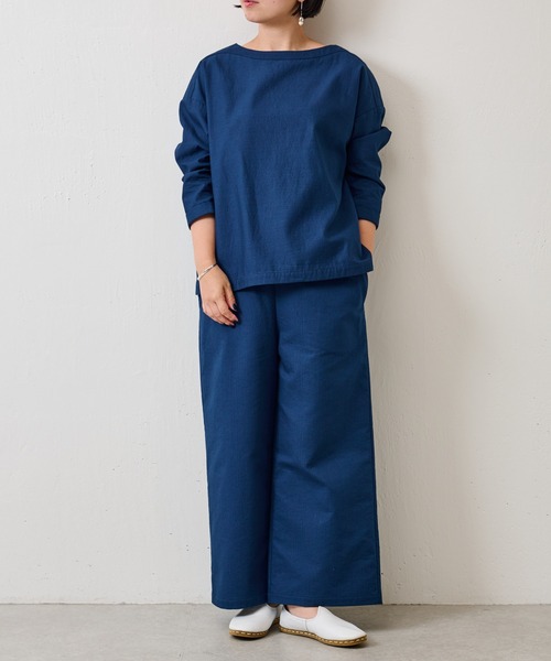 BEARDSLEY(ビアズリー)の「【OT】セットアップでパンツも揃う ぽこぽこステッチプルオーバー(ニット/セーター・レディース・ブルー/チャコールグレー・FREE)」の20枚目の写真