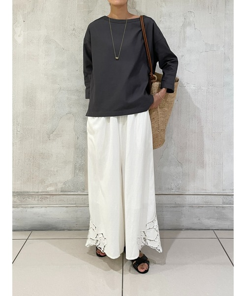 BEARDSLEY(ビアズリー)の「【OT】セットアップでパンツも揃う ぽこぽこステッチプルオーバー(ニット/セーター・レディース・ブルー/チャコールグレー・FREE)」の8枚目の写真