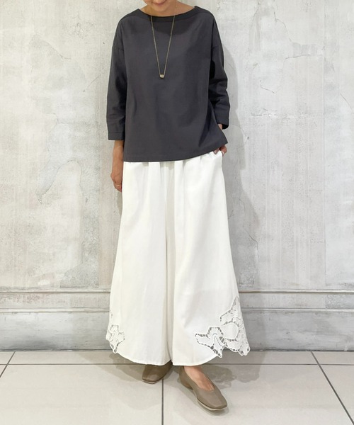 BEARDSLEY(ビアズリー)の「【OT】セットアップでパンツも揃う ぽこぽこステッチプルオーバー(ニット/セーター・レディース・ブルー/チャコールグレー・FREE)」の11枚目の写真