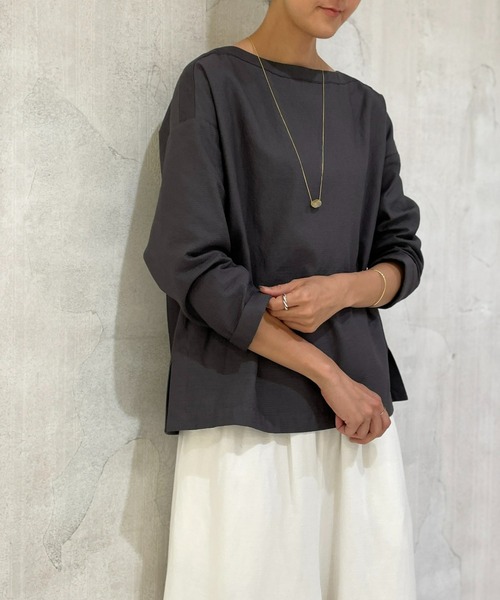 BEARDSLEY(ビアズリー)の「【OT】セットアップでパンツも揃う ぽこぽこステッチプルオーバー(ニット/セーター・レディース・ブルー/チャコールグレー・FREE)」の14枚目の写真