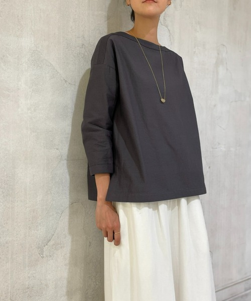 BEARDSLEY(ビアズリー)の「【OT】セットアップでパンツも揃う ぽこぽこステッチプルオーバー(ニット/セーター・レディース・ブルー/チャコールグレー・FREE)」の15枚目の写真