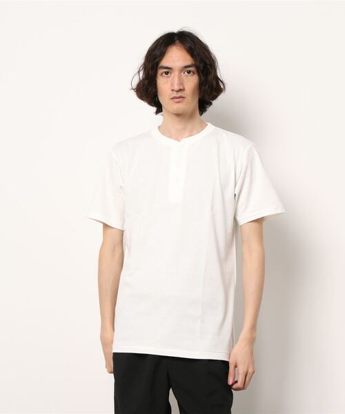 ARCHIVER(アーカイバ)の「【W】【it】【FE】オープンエンド マックスウェイト ヘンリーネックTシャツ(Tシャツ/カットソー・メンズ・ホワイト/ブラック/インディゴブルー/アーミー/ナチュラル/スミクロ・MEDIUM/LARGE/X-LARGE)」の7枚目の写真