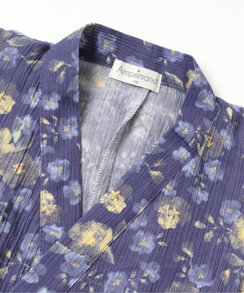 Ampersand（アンパサンド）の「フラワー柄浴衣（浴衣・キッズ・ネイビー/オフホワイト・80/90/100/110/140/120/130）」の6枚目の写真