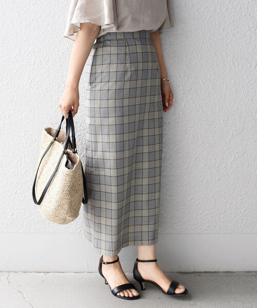 SHIPS(シップス)の「*〈手洗い可能〉ツイルチェックスカート◆(スカート・レディース・ブラウン/グレー/ベージュ・SMALL/MEDIUM)」の21枚目の写真