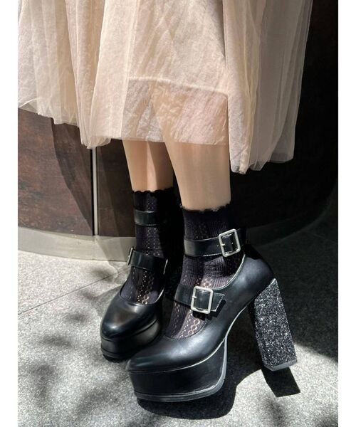 EATME（イートミー）の「ダブルベルトパンプス（パンプス・レディース・バーガンディー/その他1/ブラック・S/M/L）」の6枚目の写真