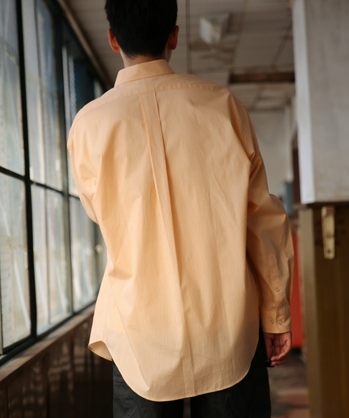 BRICK & SONS（ブリックアンドサンズ）の「オーバーサイズ ブロードシャツ＜オレンジ＞（シャツ/ブラウス・メンズ・オレンジ・LL/M/L）」の10枚目の写真