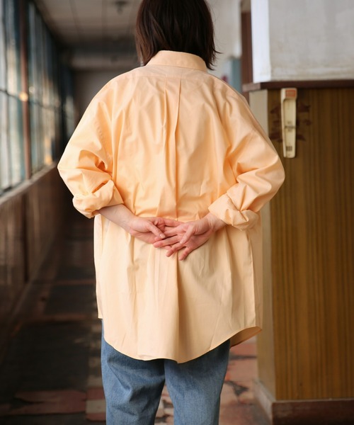 BRICK & SONS（ブリックアンドサンズ）の「オーバーサイズ ブロードシャツ＜オレンジ＞（シャツ/ブラウス・メンズ・オレンジ・LL/M/L）」の12枚目の写真