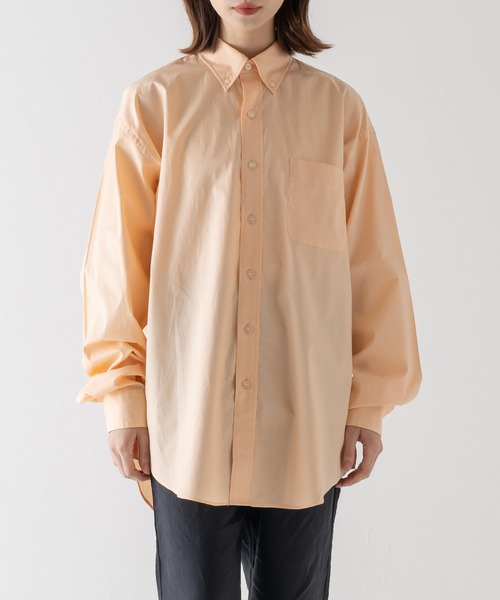BRICK & SONS（ブリックアンドサンズ）の「オーバーサイズ ブロードシャツ＜オレンジ＞（シャツ/ブラウス・メンズ・オレンジ・LL/M/L）」の20枚目の写真