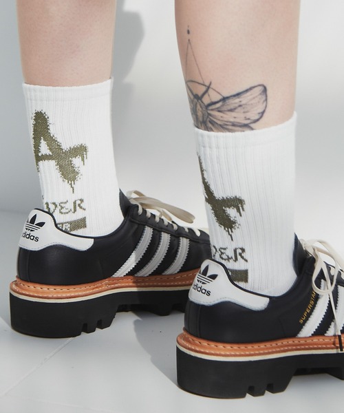 AIVER（アイバー）の「AIVER　Aロゴソックス　MADE IN JAPAN（ソックス/靴下・メンズ・ブラック/オフホワイト/カーキ・FREE）」の11枚目の写真