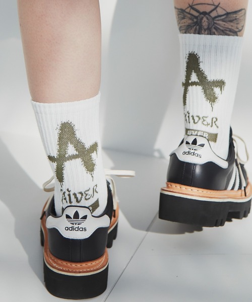 AIVER（アイバー）の「AIVER　Aロゴソックス　MADE IN JAPAN（ソックス/靴下・メンズ・ブラック/オフホワイト/カーキ・FREE）」の10枚目の写真