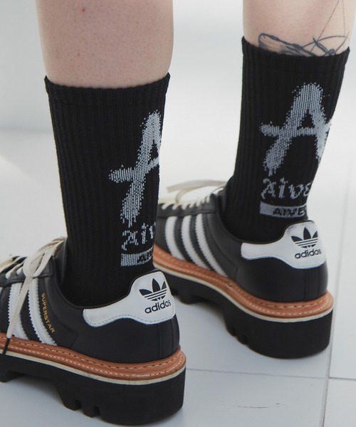 AIVER（アイバー）の「AIVER　Aロゴソックス　MADE IN JAPAN（ソックス/靴下・メンズ・ブラック/オフホワイト/カーキ・FREE）」の17枚目の写真