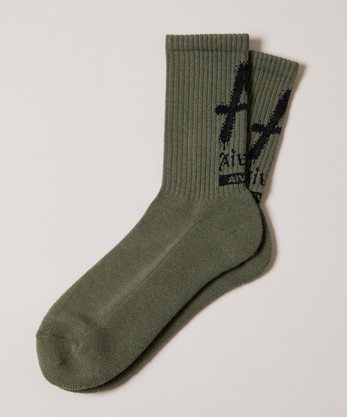 AIVER（アイバー）の「AIVER　Aロゴソックス　MADE IN JAPAN（ソックス/靴下・メンズ・ブラック/オフホワイト/カーキ・FREE）」の6枚目の写真