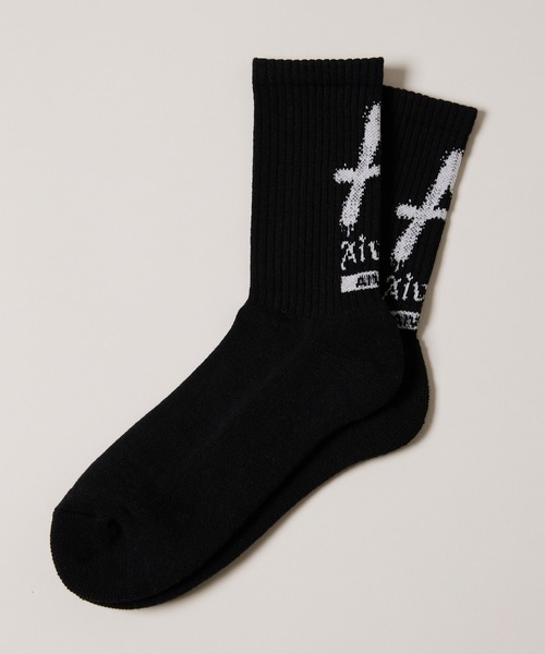 AIVER（アイバー）の「AIVER　Aロゴソックス　MADE IN JAPAN（ソックス/靴下・メンズ・ブラック/オフホワイト/カーキ・FREE）」の5枚目の写真