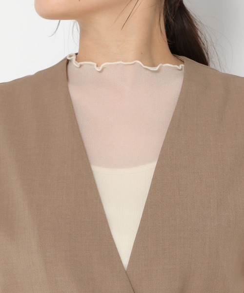 mysty woman（ミスティウーマン）の「ウエストマークジレトップス　299418（ベスト・レディース・ダークブラウン/ライトブラウン/ベージュ・FREE）」の10枚目の写真