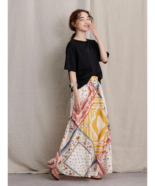 AMERICAN HOLIC（アメリカンホリック）の「パネル柄スカート（スカート・レディース・マルチ・L）」の7枚目の写真