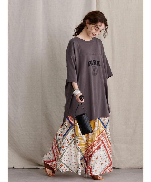 AMERICAN HOLIC（アメリカンホリック）の「パネル柄スカート（スカート・レディース・マルチ・L）」の8枚目の写真