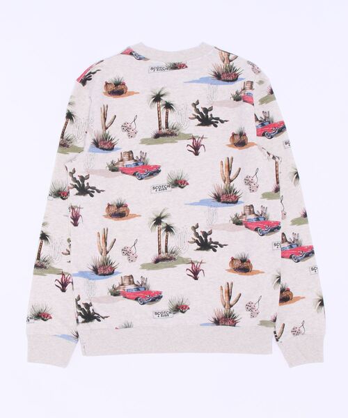 SCOTCH&SODA(スコッチアンドソーダ)の「【SCOTCH & SODA】Printed crewneck sweater(スウェット・メンズ・グレー・S)」の2枚目の写真