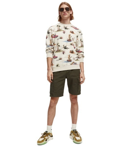SCOTCH&SODA(スコッチアンドソーダ)の「【SCOTCH & SODA】Printed crewneck sweater(スウェット・メンズ・グレー・S)」の5枚目の写真