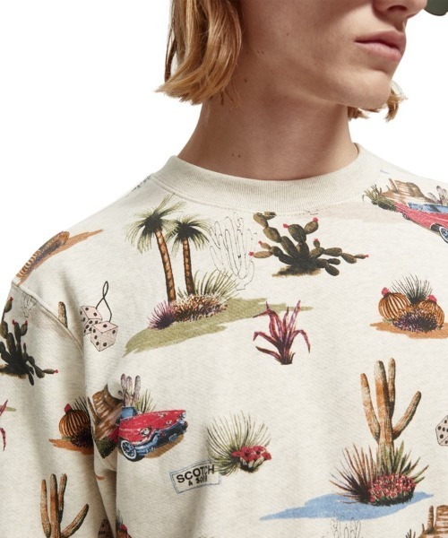 SCOTCH&SODA(スコッチアンドソーダ)の「【SCOTCH & SODA】Printed crewneck sweater(スウェット・メンズ・グレー・S)」の6枚目の写真