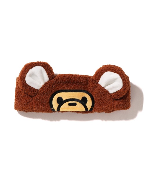 A BATHING APE（アベイシングエイプ）の「BABY MILO BEAR EAR BOA HAIRBAND K（ヘアバンド・キッズ・ピンク/ブラウン・FREE）」の2枚目の写真