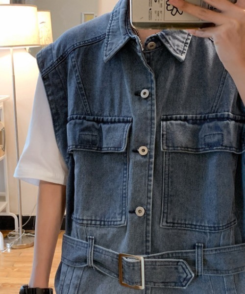 MGV（エムジーヴィー）の「ウエストマークデニムベスト（ベスト・メンズ・ブラック/ブルー・MEDIUM/LARGE/X-LARGE）」の13枚目の写真