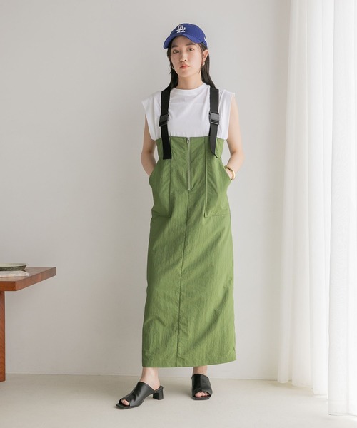 ローリーズファーム　ビンテージライクミリタリージャンスカ LOWRYS FARM（ローリーズファーム）の「ミリタリーサスツキ